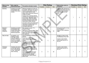 Risk & Method Statement commercial electrical installation