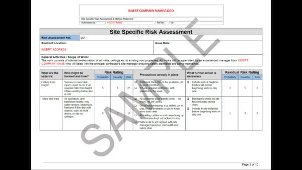 Painting & Decorating Risk Assessment & Method Statement