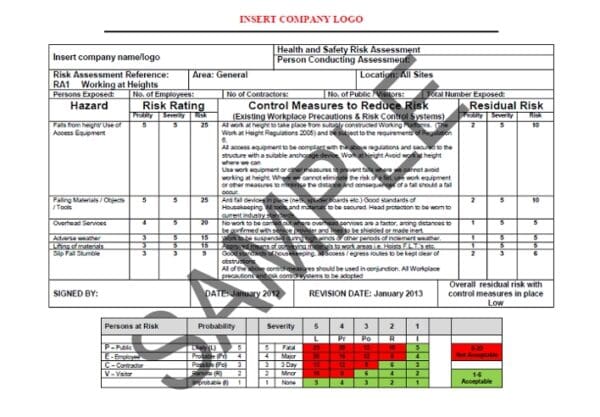 Risk Assessments Pack