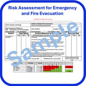 Risk Assessment for Emergency and Fire Evacuation, Risk Assessments Pack