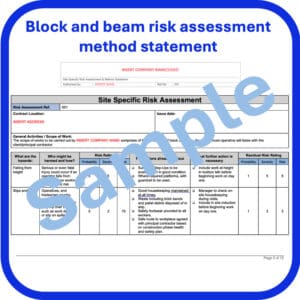 Installation block and beam risk assessment