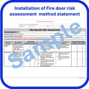 installation of fire doors risk assessment