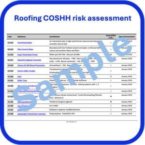 Roofing COSHH Assessments Pack