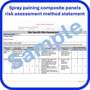 Spray painting to composite panels risk assessment method statement