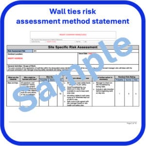 Wall ties risk assessment method statement