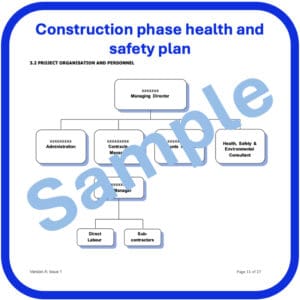 Construction phase health and safety plan