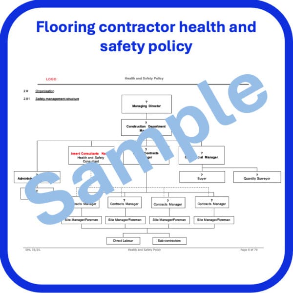 Flooring contractor health and safety policy