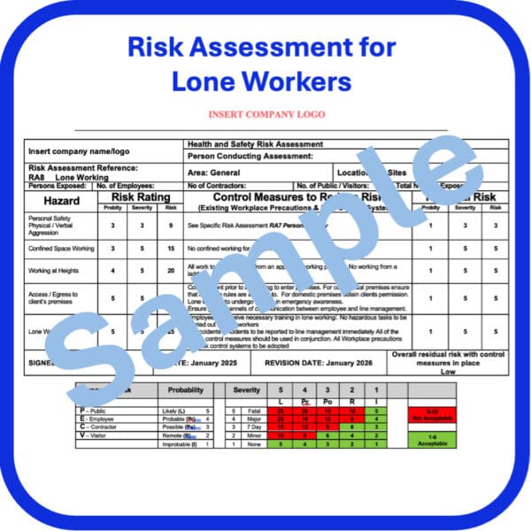 Risk Assessment for Lone Workers