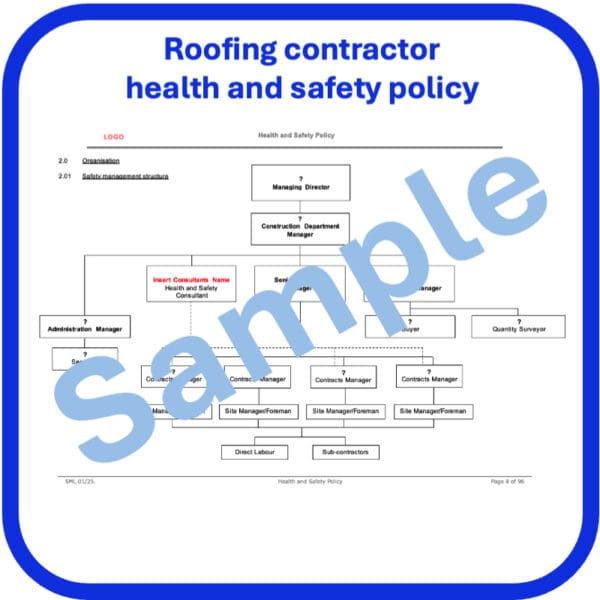 Roofing contractor health and safety policy